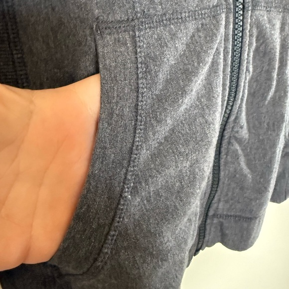 Athleta Strength Full Zip Up Hoodie in Grey Size Medium - Picture 5 of 14